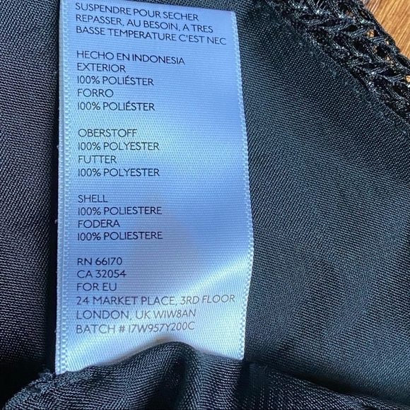 Urban Outfitters Stardust Metallic Black Faux Wrap V-Neck Mini Dress Size Medium - Picture 8 of 10